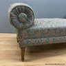 Antique Upholstered Bench With Silk Upholstery