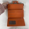 Salvador Ferragamo Orange Leather Wallet With Metal Detail