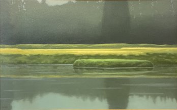 Gayle Bard Palix River Marsh #1 Oil On Canvas 2004 (LOCAL PICKUP OR UPS STORE SHIP ONLY)