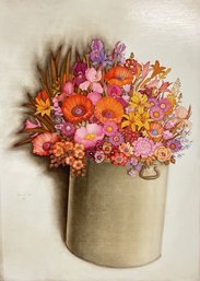 Rosalyn Gale Powell June Bouquet 1969 Oil On Canvas Laid On Panel (LOCAL PICKUP OR UPS STORE SHIP ONLY)