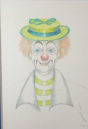 Red Skelton LuLu Bell Original Felt Pen & Crayon On Linen Signed