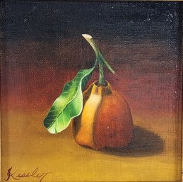 Mark Kessler Still Life Of Fruit Oil On Canvas Board Painting