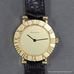 Tiffany & Co. Atlas Ladies Wristwatch 18K Yellow Gold