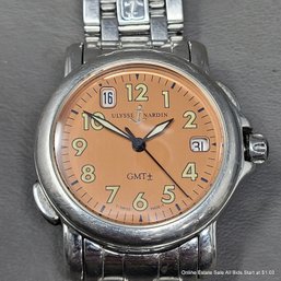 Uylsse Nardin GMT- San Marco Men's Stainless Steel Wristwatch