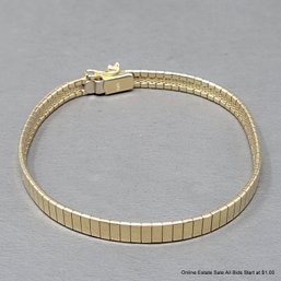 14K Yellow Gold Omega  7' Bracelet Weighs 12 Grams