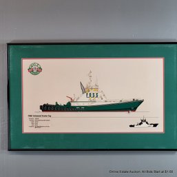 Foss Enhanced Tractor Tug Lithograph (Local Pick Up Or UPS Store Ship Only)