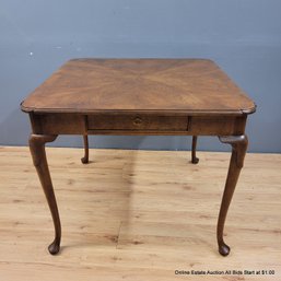 Mahogany Square Entry Table With Drawer (Local Pick Up Only)