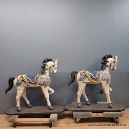 Pair Of Antique Carousel Horses (LOCAL PICK UP ONLY)