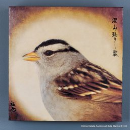 Yuko Ishii Mixed Media Photograph, Wax On Panel 2010 Song Of A White-crowned Sparrow II