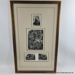 Framed Collection Of 5 G. Cuitt Engravings