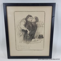 Signed & Numbered 302/500 Lithograph By Honore Daumier Les Beaux Jours De La Vie