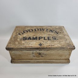 19th Century American Gran Painted Dovetailed Goodwins' Sample Box Circa 1865 (LOCAL PICKUP ONLY)