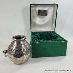 Boxed Middle Eastern Cast & Tooled Pot