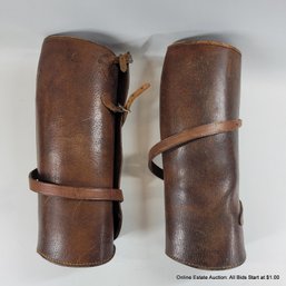 WWII Officers Leather Leggings Gaiters