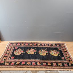 Antique Armenian Cat Pictorial Hand-Knotted Carpet