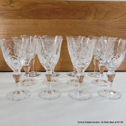 12 Stuart Aragon Crystal Claret Wine Glasses