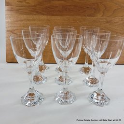 9 Christofle Babylone Crystal Water Goblets