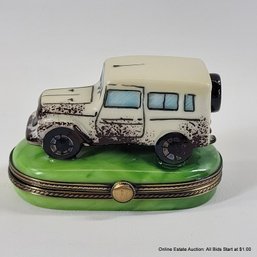 Limoges Porcelain Land Rover Ring Box