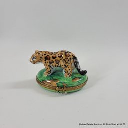 Limoges Leopard Ring Box