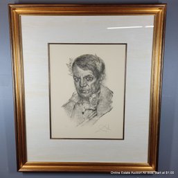 Salvador Dali E.A. Edition Lithograph Portrait Of Picasso Conceived As The Emperor Napoleon 1970