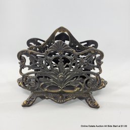 Cast Bronze Victorian Style Letter Holder