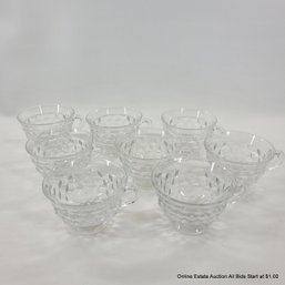 8 Fostoria Cubist Punch Cups