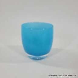 Glassybaby Glass Candle Holder In Sky Blue 3.5'