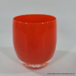 Glassybaby Glass Candle Holder In Seattle Suns 3.75'