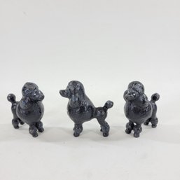 3 Mini Cast Iron Poodles