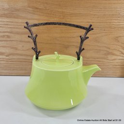 Villeroy & Boch Green Teapot With Branch Handle