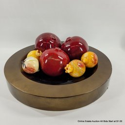 Stone & Ceramic Fruit Display (LOCAL PICKUP OR UPS STORE SHIP ONLY)