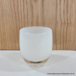 Glassybaby Votive Candle Holder In White