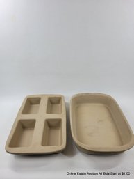 2 Pampered Chef Stoneware Baking Dishes