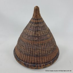 Vintage Woven Domed Basket