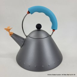 Alessi Michael Graves Stainless Steel Metallic Gray Finish Tea Kettle