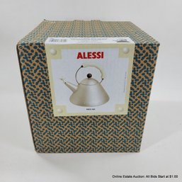 Alessi Michael Graves 1985 Stainless Steel Pale Gold Tea Kettle NEW IN BOX