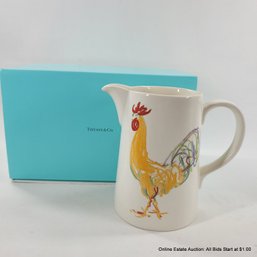 Tiffany Rooster By Tiffany & Co. Porcelain Pitcher 1998