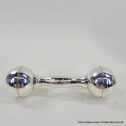Sterling Silver Rattle Total Weight 84 Grams Engraved