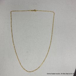 18k Yellow Gold Flat Curb Chain 15 Inches 1.91 Grams