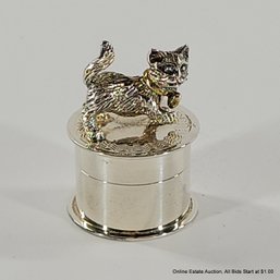 Tiffany & Co. Sterling Silver Cat Ring Box Total Weight 23 Grams