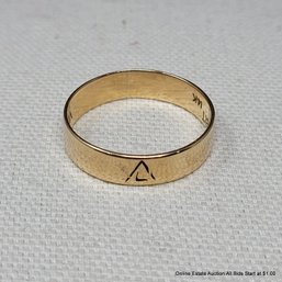 14k Yellow Gold Masonic Ring Charm Size 13 Total Weight 5 Grams