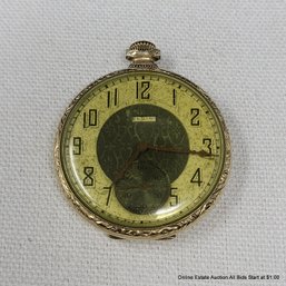 Elgin Gold Plated Pocket Watch 15 Jewels