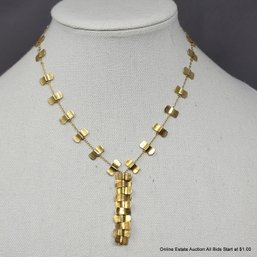 18k Yellow Gold Modern Necklace Total Weight 25 Grams