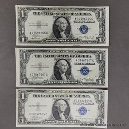 3 1935a Silver Certificate $1.00 Notes