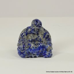 Chinese Lapis Buddha With Metallic Inclusions