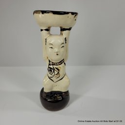 Chinese Cizhou Ware Boy Shaped Joss Incense Stick Holder Ming Dynasty