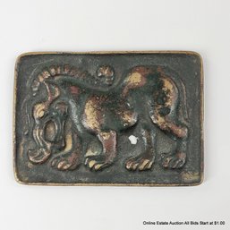 Rare Ordos Plaque Of Rhino 550 BCE - 100CE Scythian