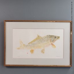 Ron Warner Gyotaku Japanese Fish Print Signed (LOCAL PICKUP OR UPS STORE SHIP ONLY)