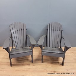 Pair Of Painted Wood Adirondack Chairs (LOCAL PICKUP ONLY)