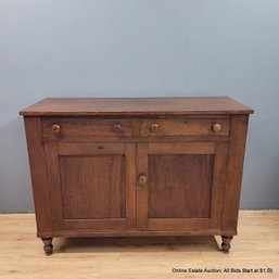 Antique Wood Buffet With Locking Drawers (LOCAL PICKUP ONLY)